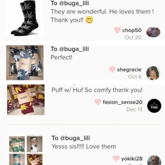 💥[1 PAIR]🌵Huf🌵Plantlife Black Socks - Picture 9 of 10